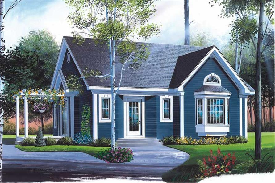 2-Bedroom, 1262 Sq Ft Country Home Plan - 126-1529 - Main Exterior