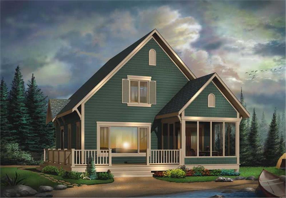 Front elevation of Coastal home (ThePlanCollection: House Plan #126-1543)