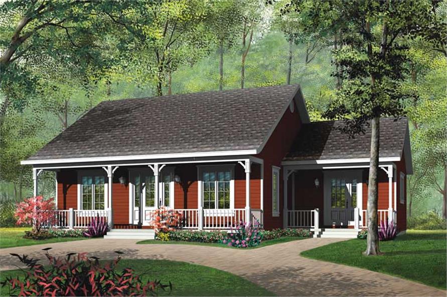 3-Bedroom, 1147 Sq Ft Ranch House Plan - 126-1552 - Front Exterior