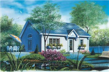 1-Bedroom, 784 Sq Ft Lake House Plan - 126-1554 - Front Exterior