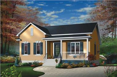 2-Bedroom, 1026 Sq Ft Bungalow House Plan - 126-1571 - Front Exterior