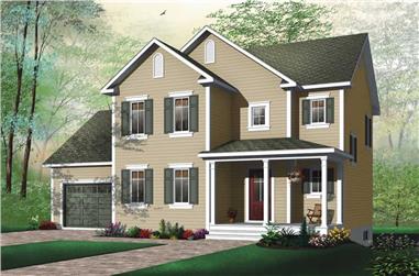 3-Bedroom, 1485 Sq Ft Contemporary Home Plan - 126-1596 - Main Exterior