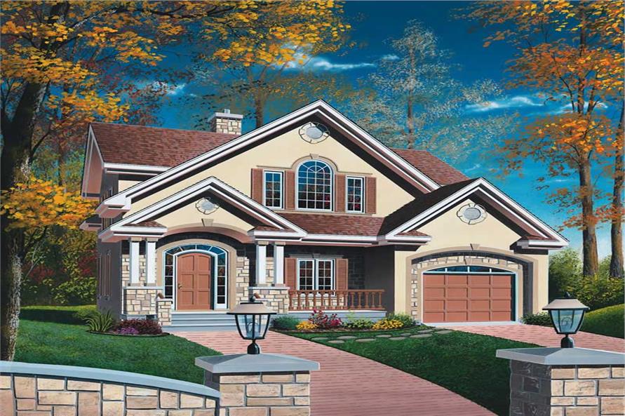 3-Bedroom, 1669 Sq Ft Contemporary Home Plan - 126-1602 - Main Exterior