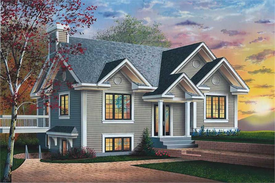 3-Bedroom, 1067 Sq Ft Ranch House Plan - 126-1617 - Front Exterior