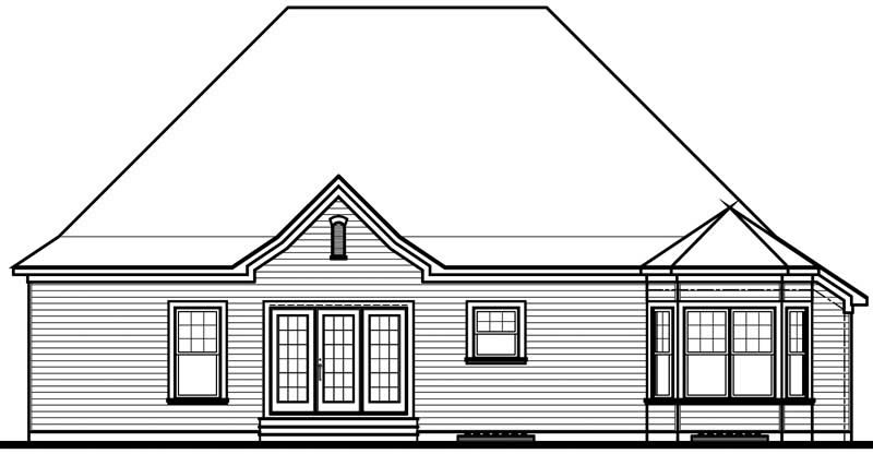 Floor Plan Second Story of Ranch Plan #126-1620
