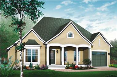 2-Bedroom, 1423 Sq Ft Ranch House Plan - 126-1620 - Front Exterior