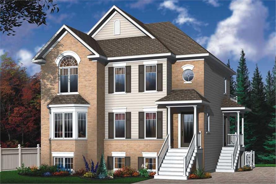 2-Bedroom, 3011 Sq Ft Traditional House Plan - 126-1621 - Front Exterior