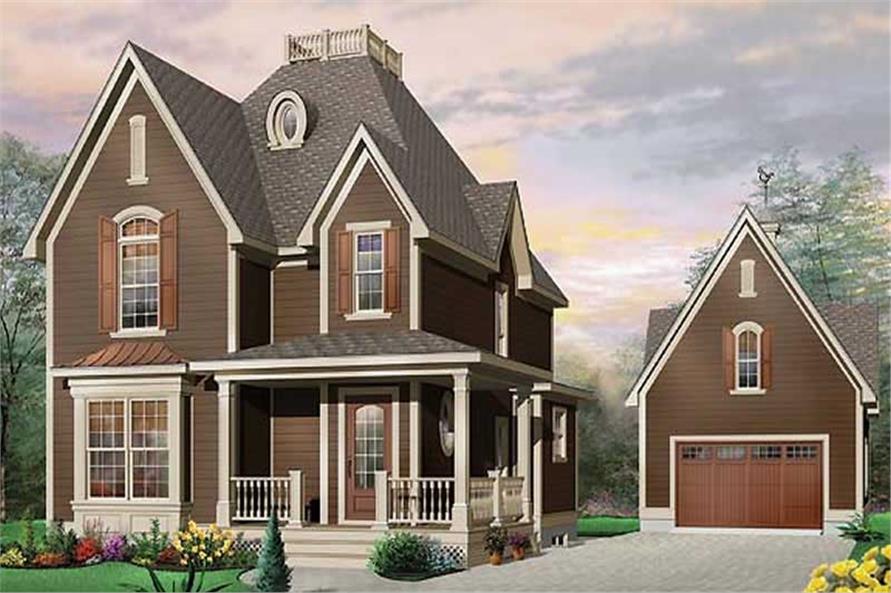 3-Bedroom, 1603 Sq Ft Country House Plan - 126-1641 - Front Exterior