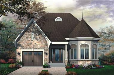2-Bedroom, 1246 Sq Ft Bungalow House Plan - 126-1642 - Front Exterior