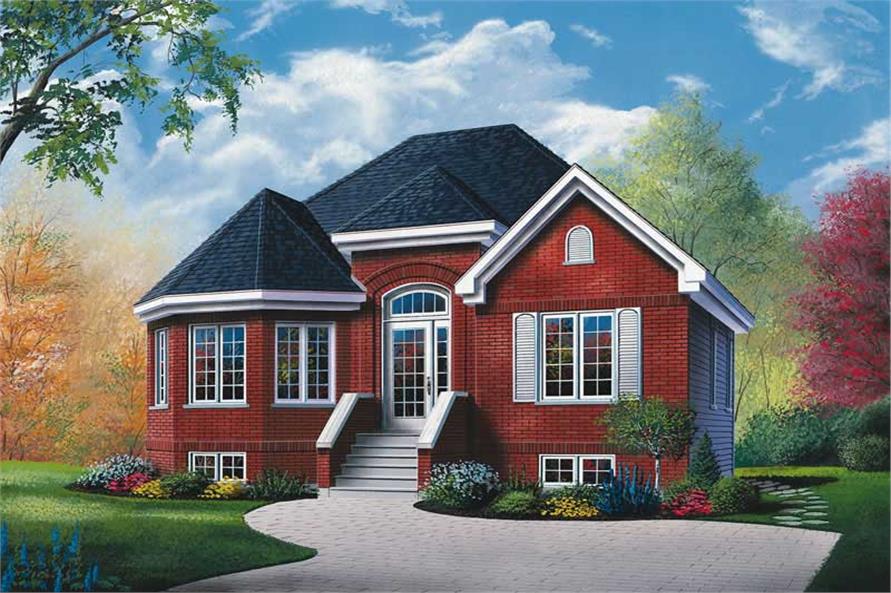 2-Bedroom, 1098 Sq Ft Bungalow House Plan - 126-1666 - Front Exterior
