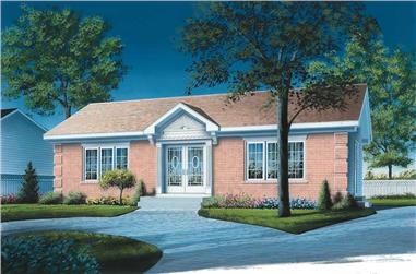 2-Bedroom, 1064 Sq Ft Ranch House Plan - 126-1706 - Front Exterior