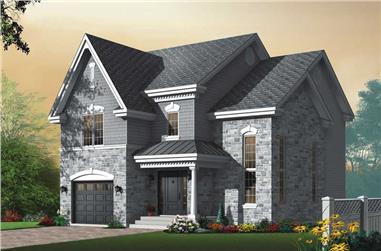 3-Bedroom, 1767 Sq Ft Contemporary Home Plan - 126-1717 - Main Exterior