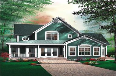 4-Bedroom, 2841 Sq Ft Contemporary Home Plan - 126-1785 - Main Exterior