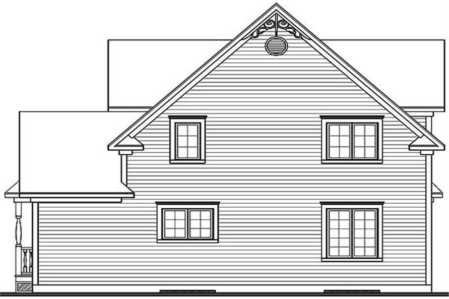 Home Plan Rear Elevation of this 3-Bedroom,1798 Sq Ft Plan -126-1788