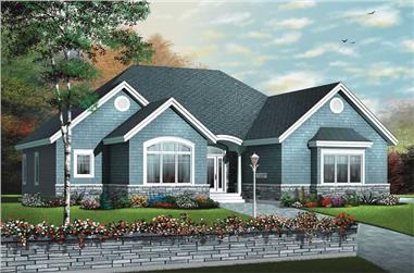 3-Bedroom, 1871 Sq Ft Ranch House Plan - 126-1806 - Front Exterior