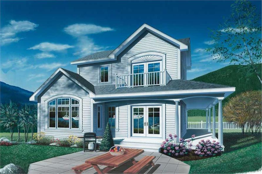 2-Bedroom, 1246 Sq Ft Country Home Plan - 126-1813 - Main Exterior