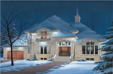 3-Bedroom, 2281 Sq Ft Contemporary Home Plan - 126-1814 - Main Exterior