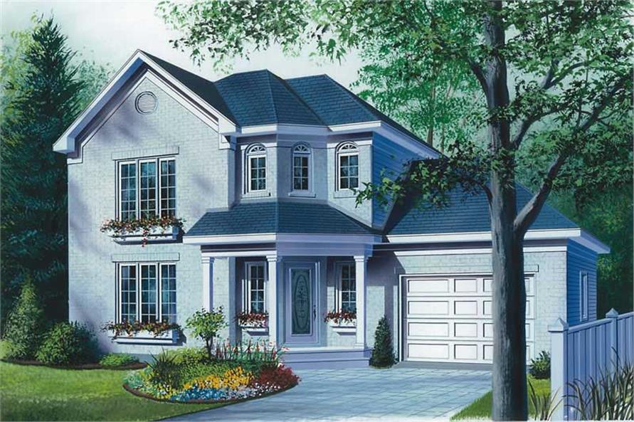 3-Bedroom, 1404 Sq Ft Contemporary Home Plan - 126-1825 - Main Exterior