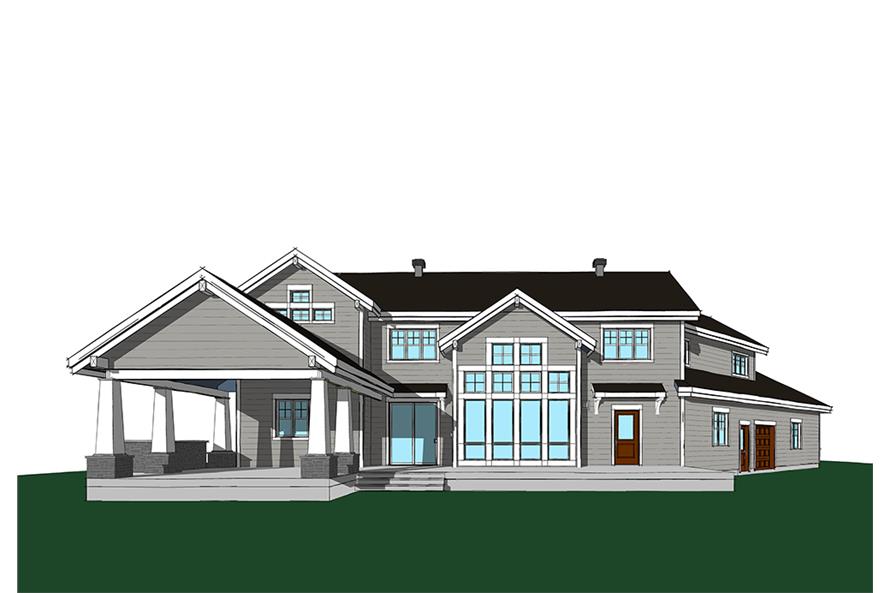 Front View of this 5-Bedroom, 3753 Sq Ft Plan - 126-1831