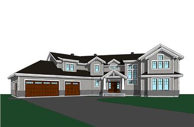 5-Bedroom, 3753 Sq Ft Traditional House Plan - 126-1831 - Front Exterior