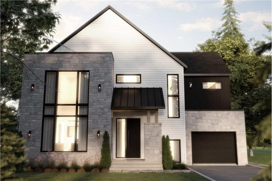 Front View of this 3-Bedroom,2808 Sq Ft Plan -126-1834