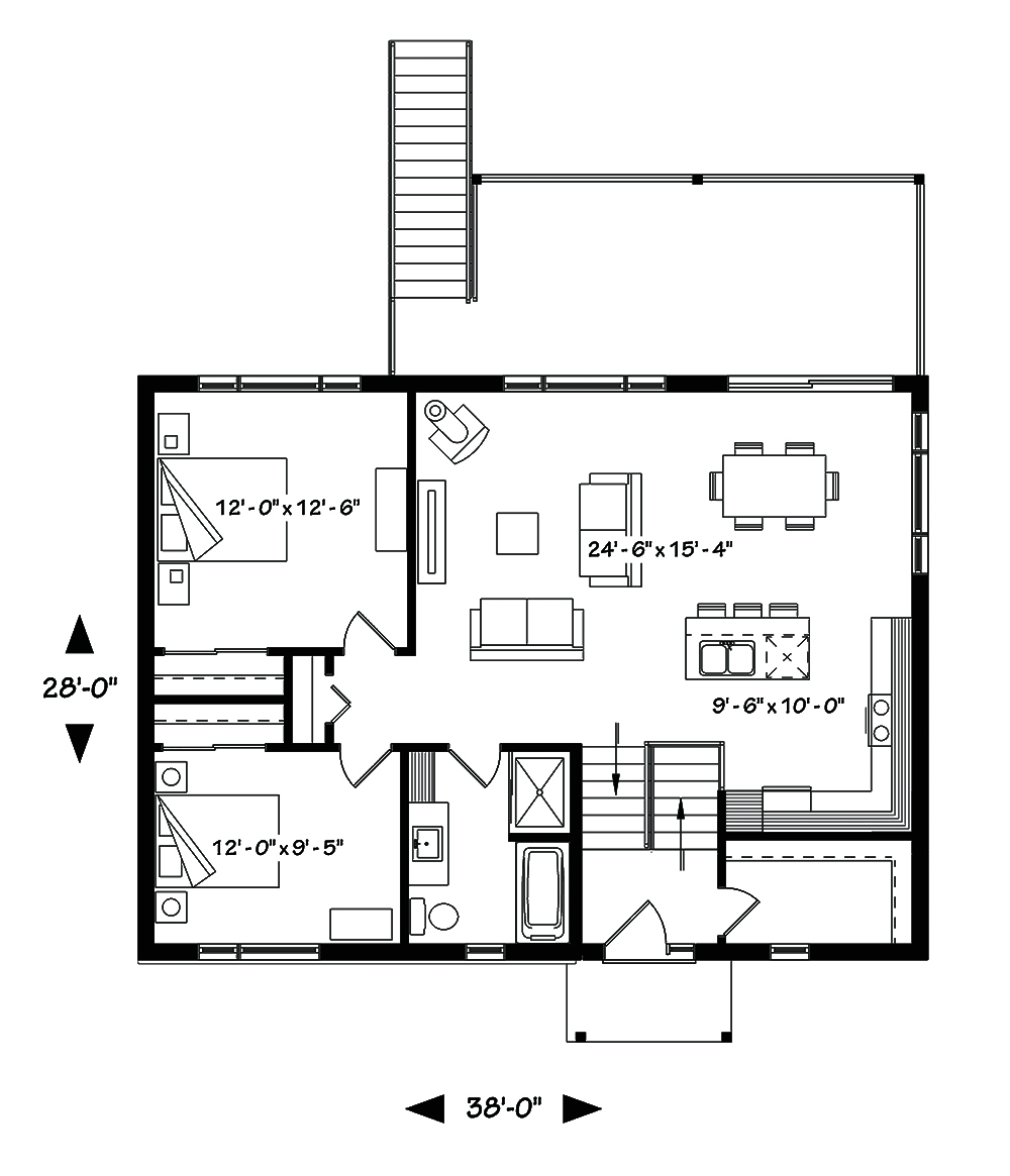 3 Bedrm, 2128 Sq Ft Cottage House Plan 1261835