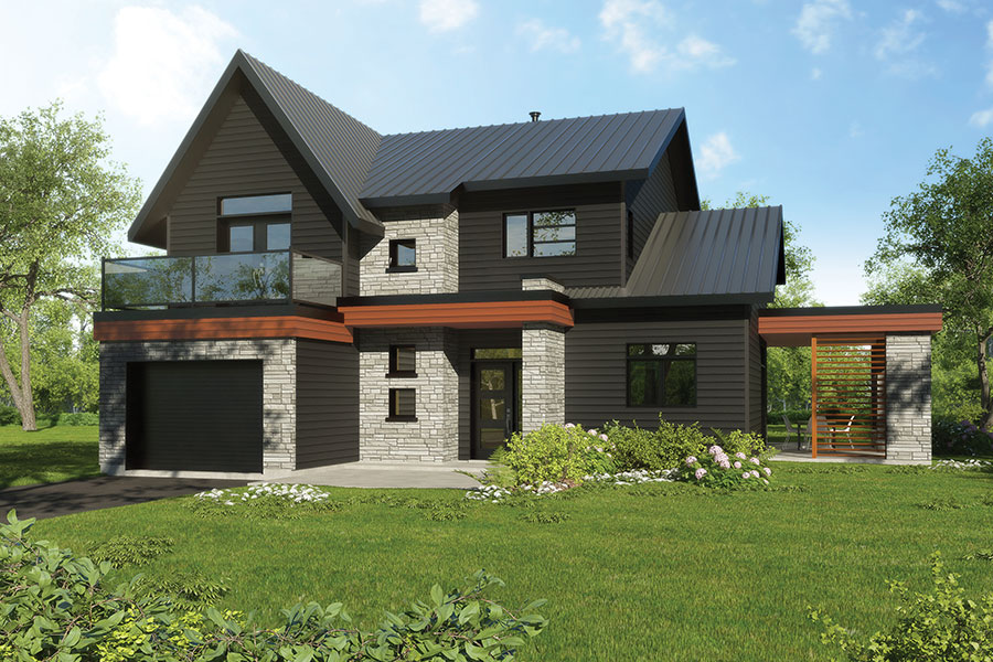 Front View of this 3-Bedroom, 1944 Sq Ft Plan - 126-1838
