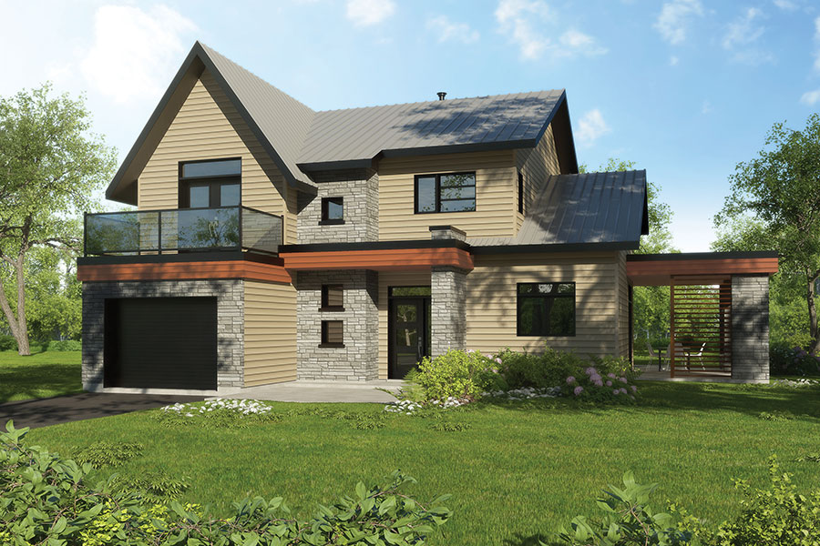 Front View of this 3-Bedroom, 1944 Sq Ft Plan - 126-1838