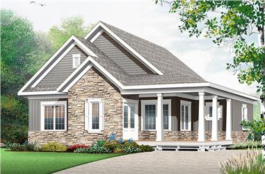 3-Bedroom, 1847 Sq Ft Country Home Plan - 126-1862 - Main Exterior