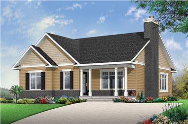 2-Bedroom, 1211 Sq Ft Country Home Plan - 126-1867 - Main Exterior