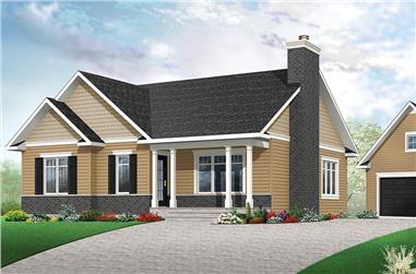 3-Bedroom, 1531 Sq Ft Country House Plan - 126-1868 - Front Exterior