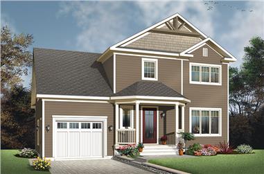 3-Bedroom, 1465 Sq Ft Country Home Plan - 126-1875 - Main Exterior