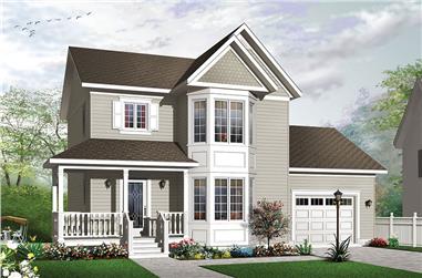 3-Bedroom, 1478 Sq Ft Country House Plan - 126-1885 - Front Exterior