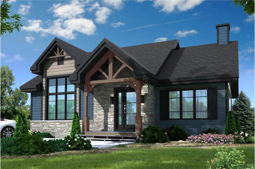 Front View of this 2-Bedroom, 1102 Sq Ft Plan - 126-1896