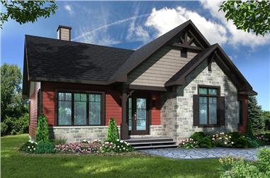 5-Bedroom, 1341 Sq Ft Country Home Plan - 126-1897 - Main Exterior