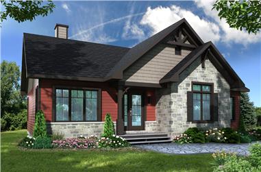 5-Bedroom, 1341 Sq Ft Country Home Plan - 126-1902 - Main Exterior