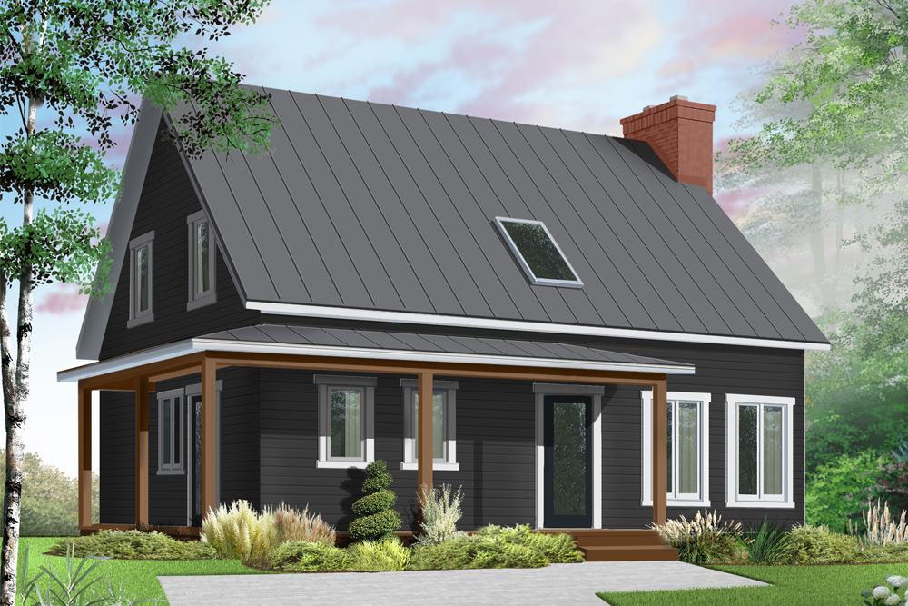 Front elevation of Country home (ThePlanCollection: House Plan #126-1904)