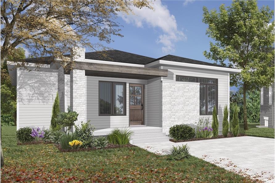 3-Bedroom, 1178 Sq Ft Contemporary Home Plan - 126-1917 - Main Exterior