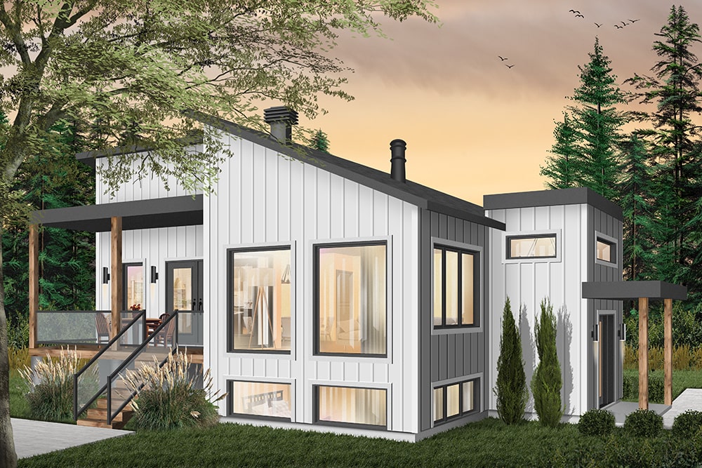 Side View of this 1-Bedroom, 1141 Sq Ft Plan - 126-1930