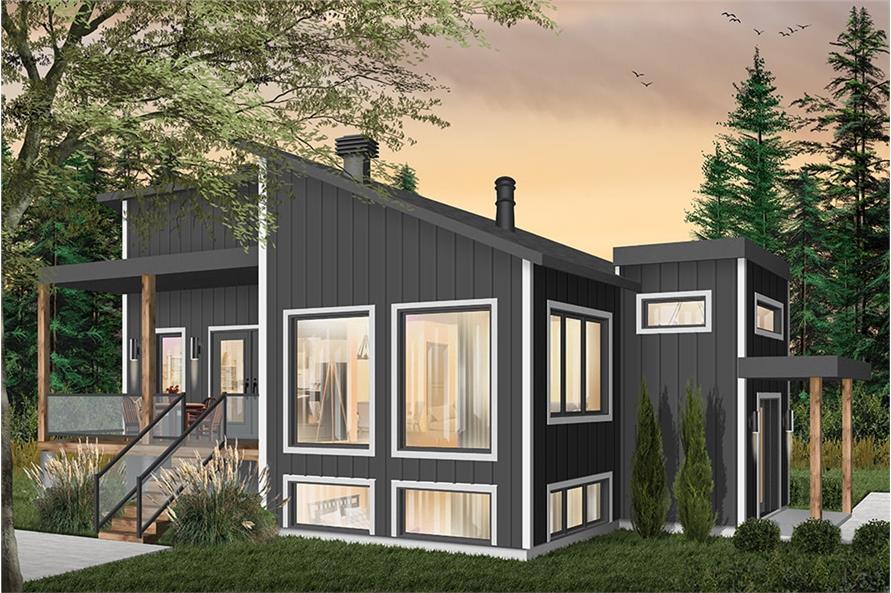 Side View of this 1-Bedroom, 1141 Sq Ft Plan - 126-1930