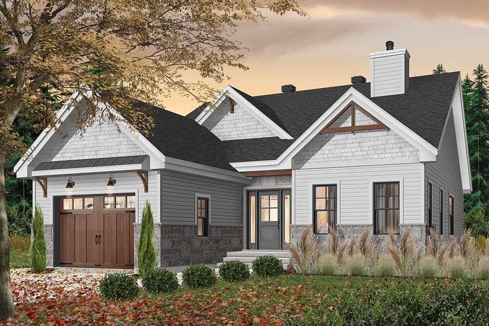 Front View of this 2-Bedroom, 1441 Sq Ft Plan - 126-1933