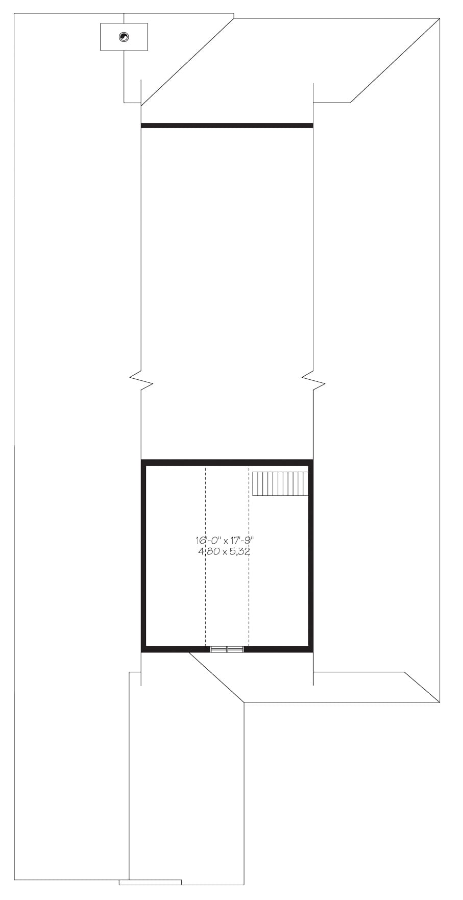Floor Plan Bonus Room of Craftsman Plan #126-1941
