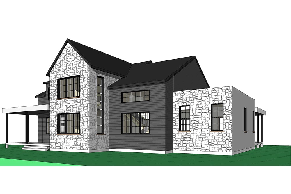 Front View of this 4-Bedroom, 3175 Sq Ft Plan - 126-1963