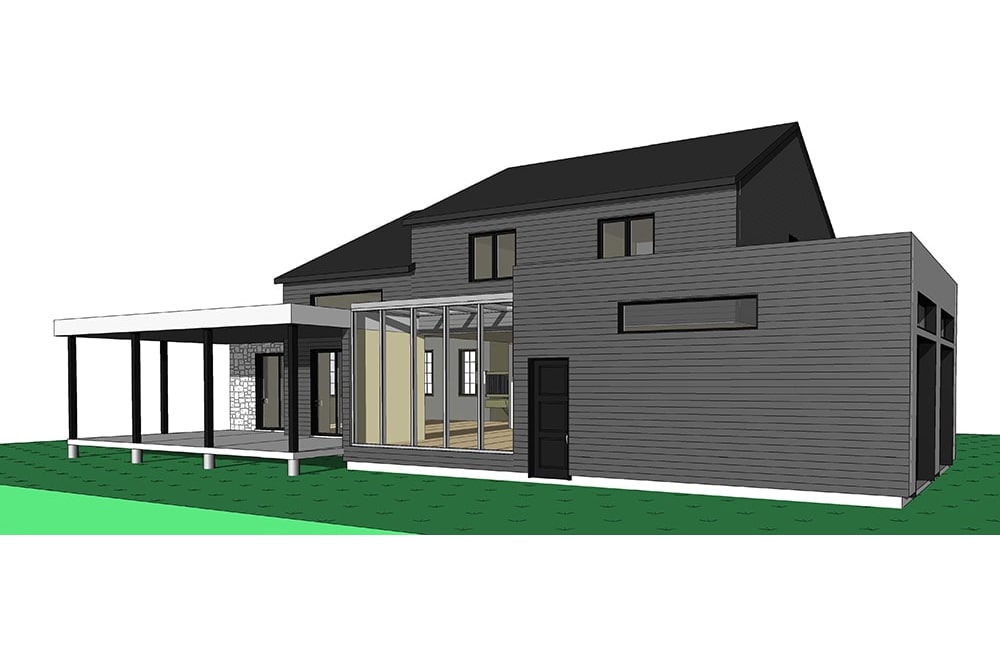 Rear View of this 4-Bedroom, 3175 Sq Ft Plan - 126-1963