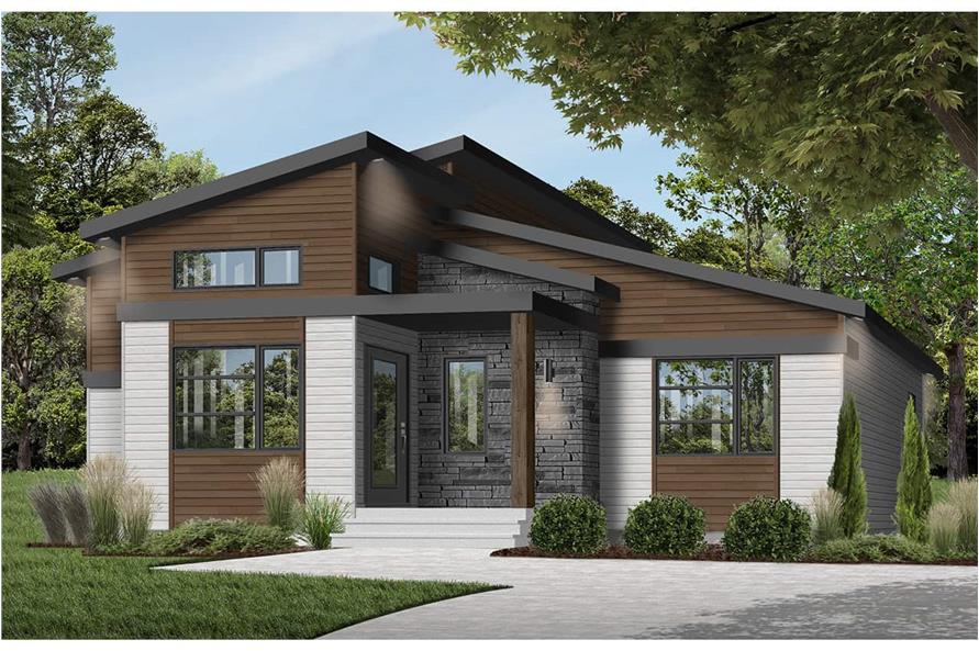 Front View of this 1-Bedroom, 1212 Sq Ft Plan - 126-1966