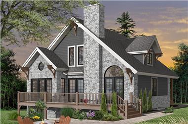 3-Bedroom, 1625 Sq Ft Rustic Country House - Plan #126-1970 - Front Exterior