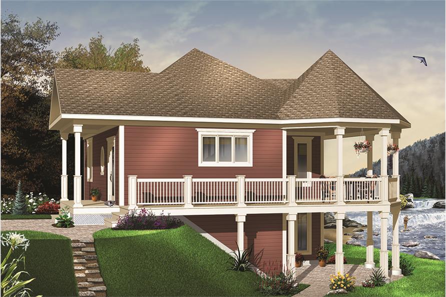 1-Bedroom, 840 Sq Ft Cottage House - Plan #126-1971 - Front Exterior