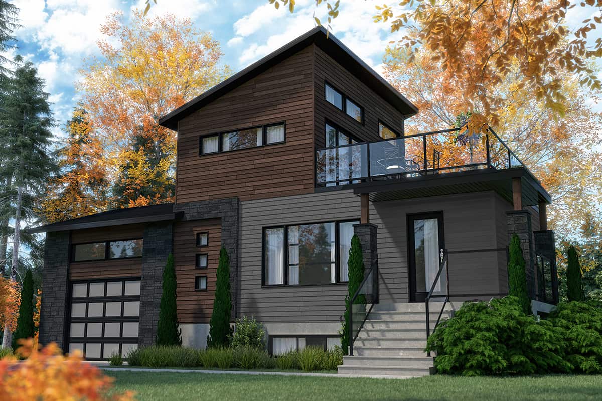 Front View of this 2-Bedroom, 1188 Sq Ft Plan - 126-1979