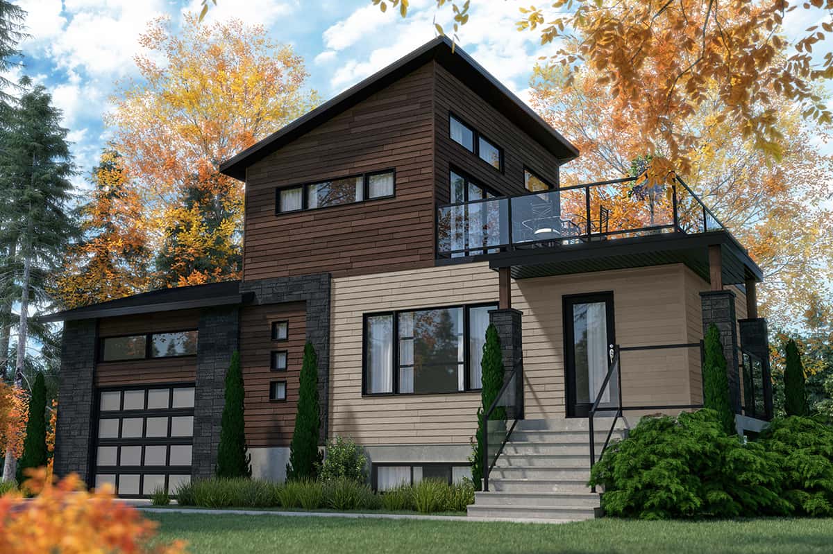 Front View of this 2-Bedroom, 1188 Sq Ft Plan - 126-1979