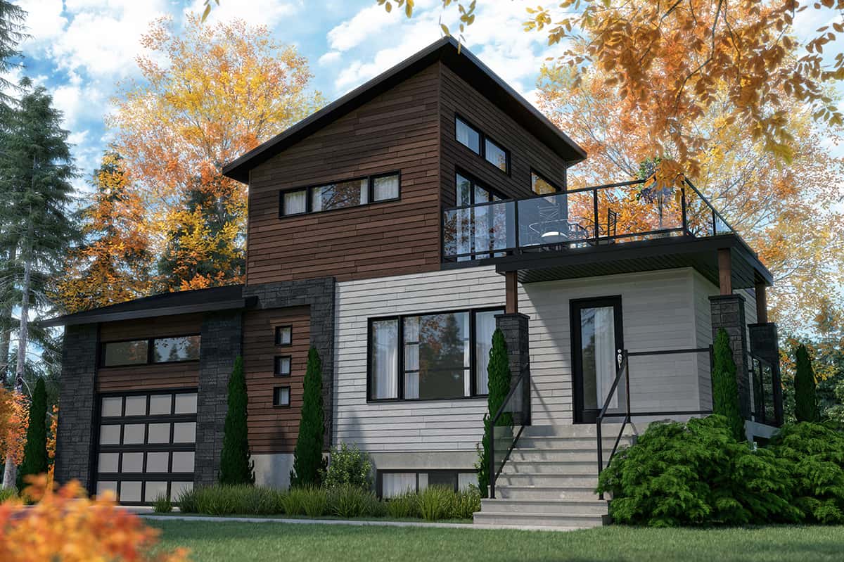 Front View of this 2-Bedroom, 1188 Sq Ft Plan - 126-1979